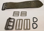 Webbing Belt Double Prong Buckle Slider & Buckles D Rings Vintage issue