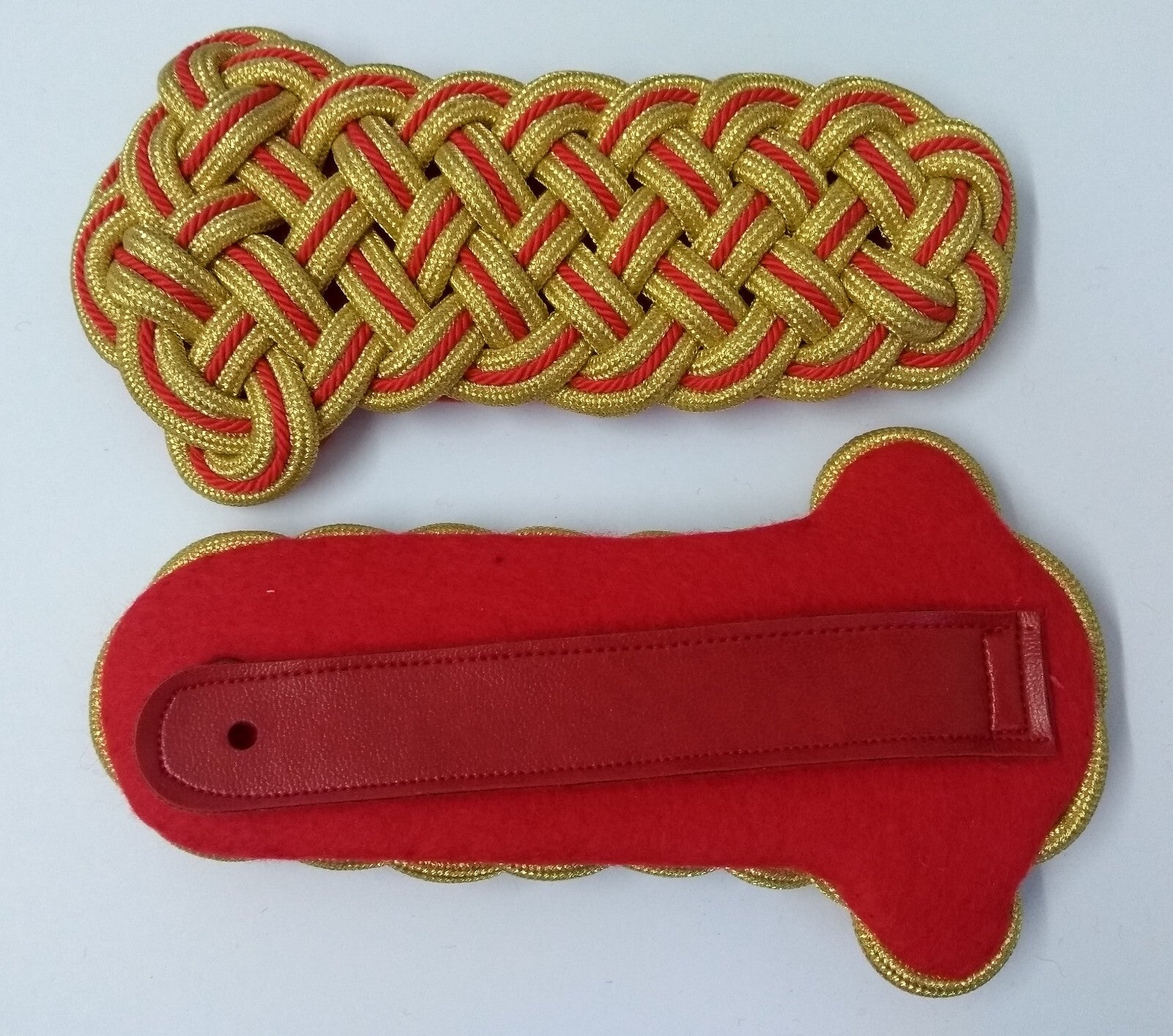 Shoulder Cords Senior Officer Gold & Maroon Fleck Braid No Insignia UK Made