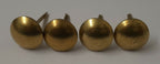 Vintage Buttons Half Dome Split Pin Brass Coloured 1/2" Two Prong X4 ASBT302