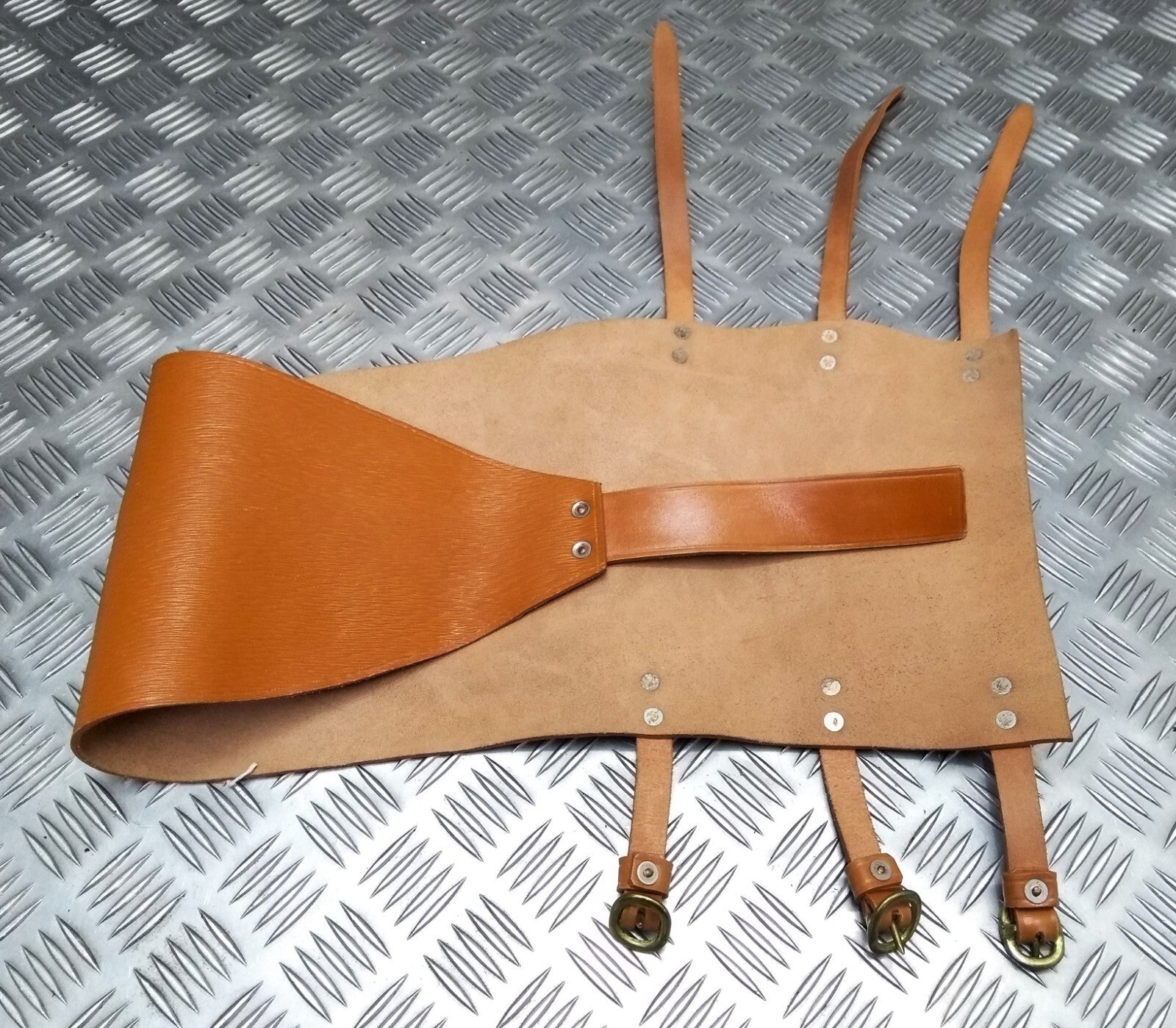 Side Drum Apron British Army Issue Brown Leather For Musicians & bands