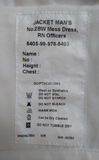 RN Mess Jacket British Royal Navy Ofc No2BW Naval No Buttons 92cm R