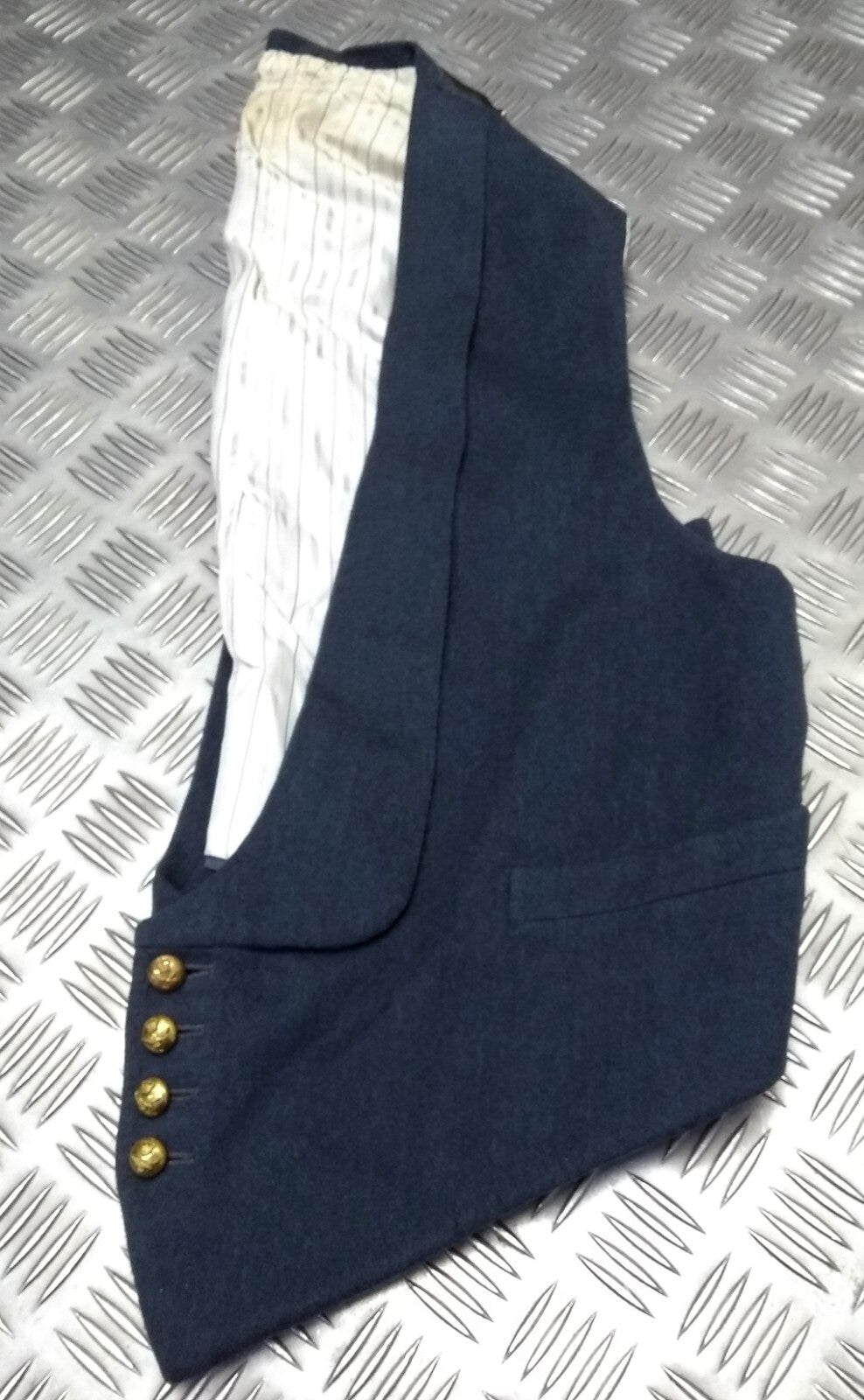 RAF Royal Air Force Vintage Mess Dress Waistcoat Airforce Blue Grey Colour