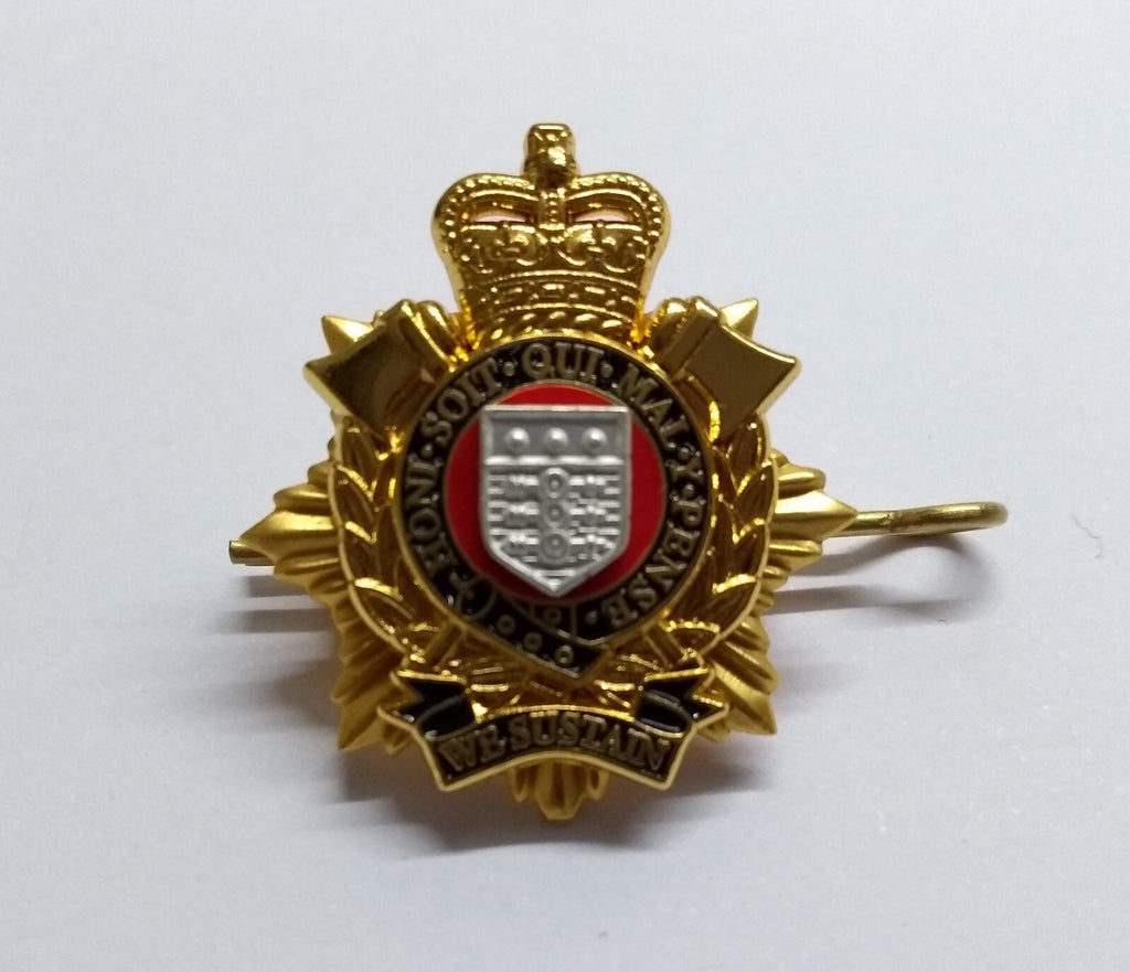 British Army RLC Collar Dogs Offc. Logistics Corps Metal Badges Split Pin