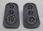 Impeller Laurel Wreath Rank Collar Badges on Grey With Metal Clip Fixings 1 Pair
