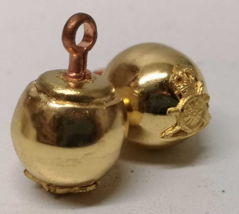 Royal Horse Artillery RHA Full Ball Mounted Gold Colour Ceremonial Buttons 22L