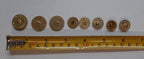 British Army Buttons Assorted Regimental Insignia Eight Buttons