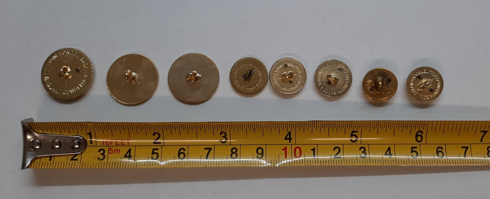 British Army Buttons Assorted Regimental Insignia Eight Buttons