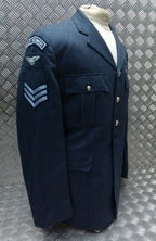 RAF Royal Air Force Jacket Airforce Blue Grey With Badges Size 120cm Long Fit