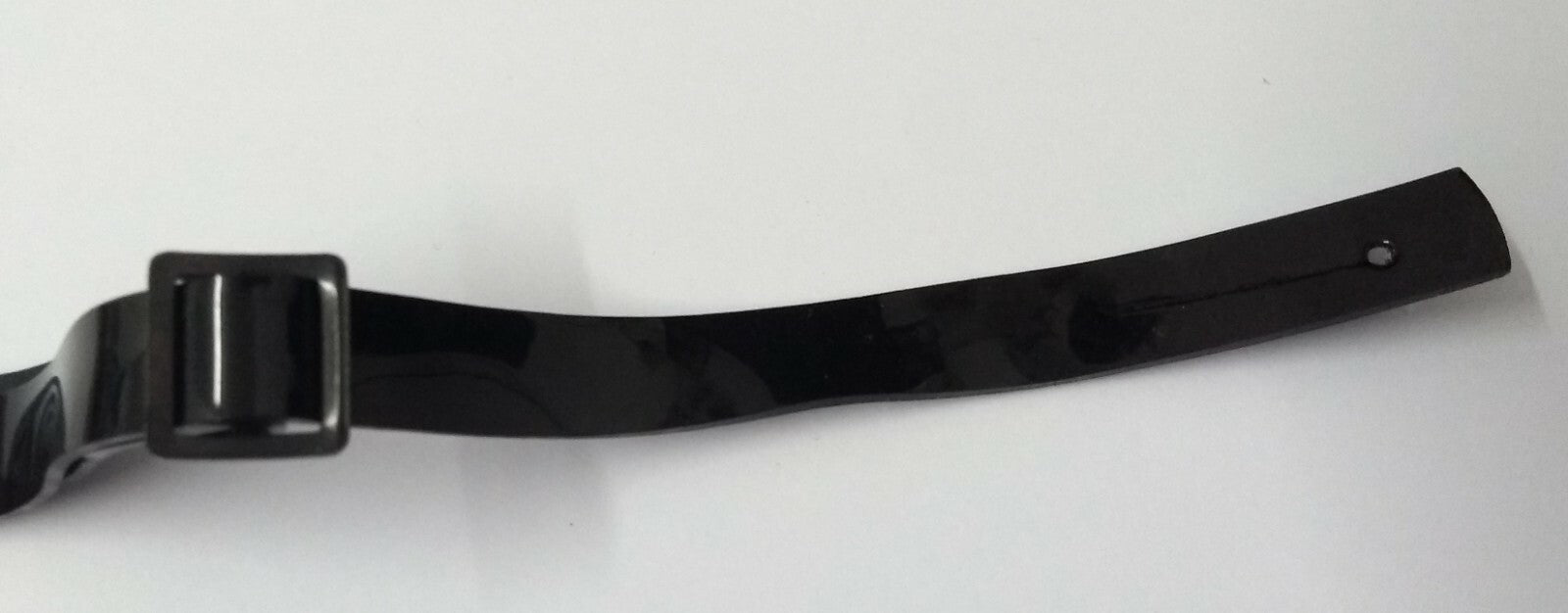 Army Chinstrap Black 3/8" Style Hi Sheen Adjustable Metal Buckle x4 NEW
