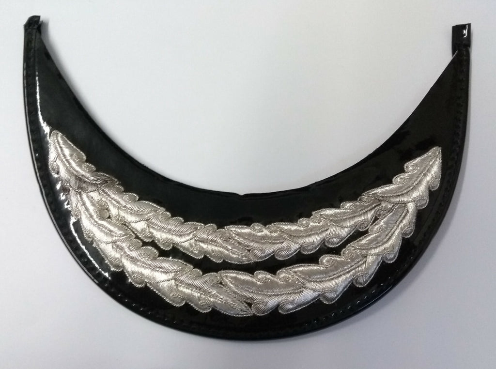 Genuine British Made Senior Officer Silver Leaf Braid Dress Cap Peak X1