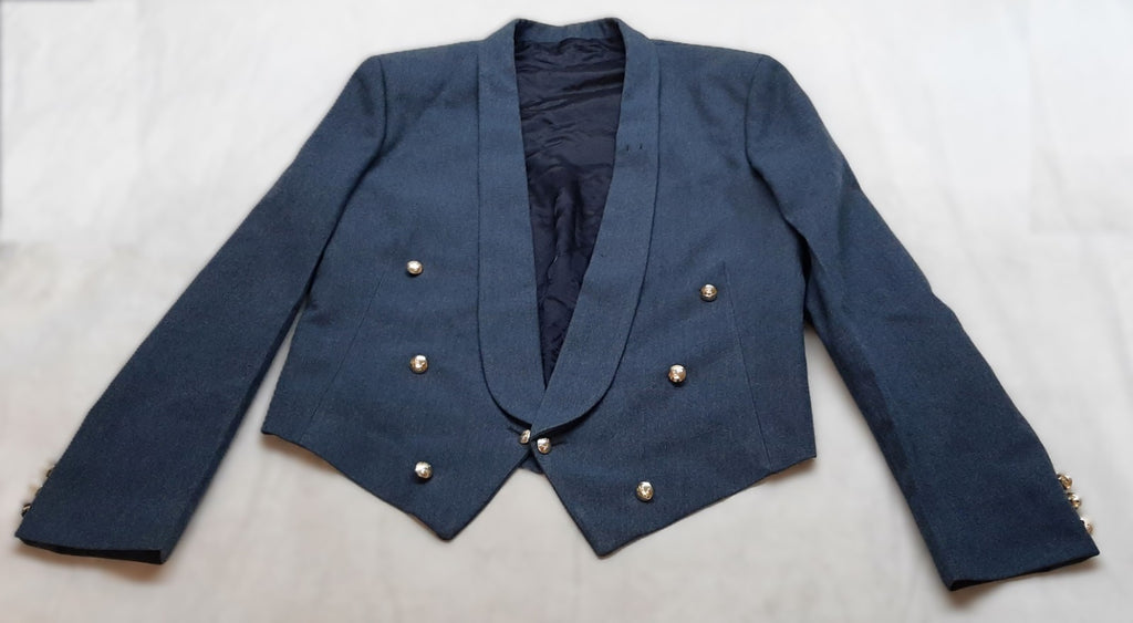 RAF Royal Air Force Mess Dress Jacket Airforce Blue Grey Colour Fully Buttoned No Badges