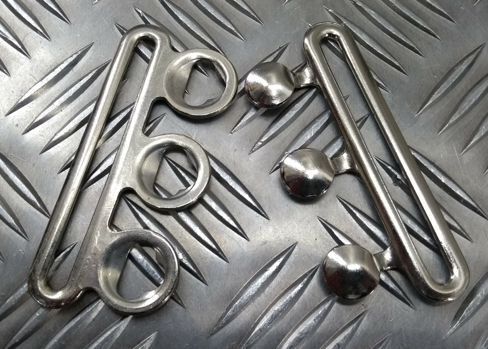 Genuine British Nurses Replacement Ball Belt Buckle Set Chrome NEW