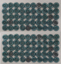 100 Vintage Buttons 4 Hole Shirt Shank Anchors Pearlesque Jade 10.8mm NOS