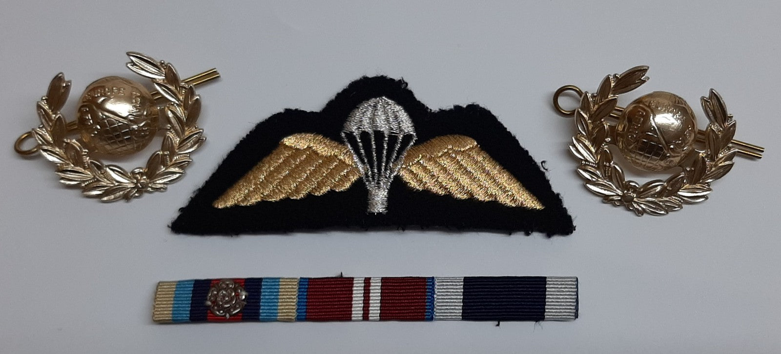 RM O/R Badges No1 Para Arm Patch / Medal Ribbon & 1 Pair of Collar Dogs UK R.M