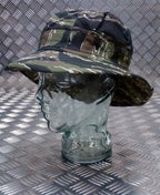 Military Style Special Forces Boonie Hat / Bush Hat Short Brim Tiger Camo - NEW