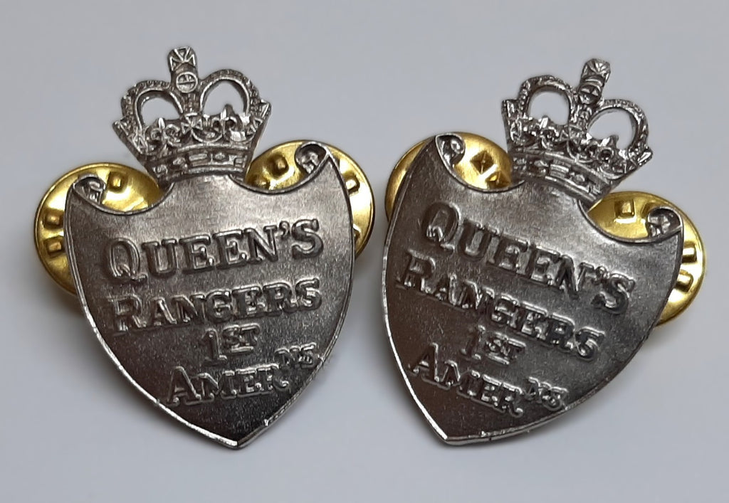 Queens York Rangers Collar / Lapel Badges 1st American Canada Old Pattern