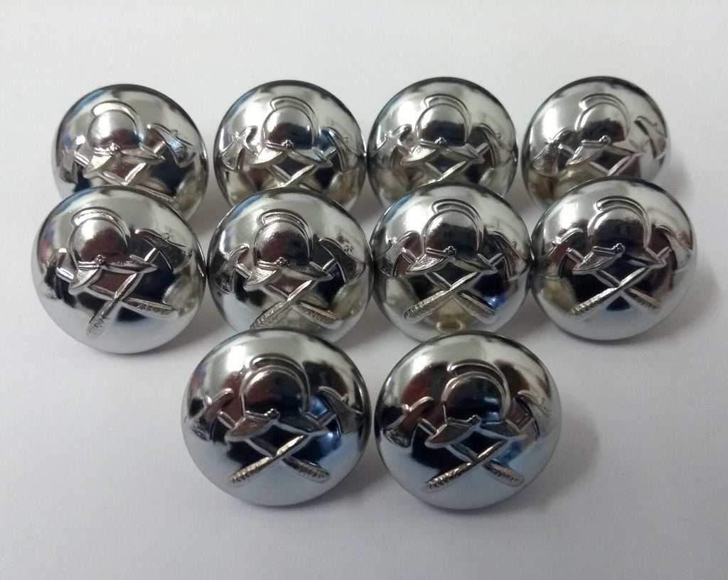 Genuine British Made Uniform Dress Chrome Buttons 36L x 10 NEW