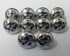 Genuine British Made Uniform Dress Chrome Buttons 36L x 10 NEW