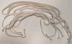 White Plaited Drum Tracer Ropes Joblot of 8