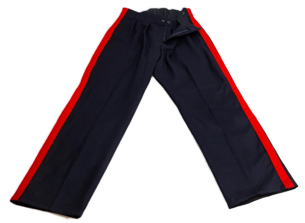 No1 Army Trousers British All Ranks Blues Red Stripe Dress Uniform W33" L29"