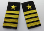 Naval Shoulder Slides / Boards Officers Gold Lace Navy NEW