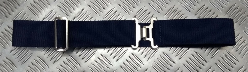 Kids Type AWD 1 3/4" Navy Web Belt With Metal Buckles Adjustable 30"