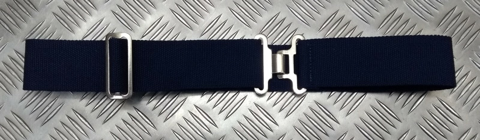 Kids Type AWD 1 3/4" Navy Web Belt With Metal Buckles Adjustable 30"