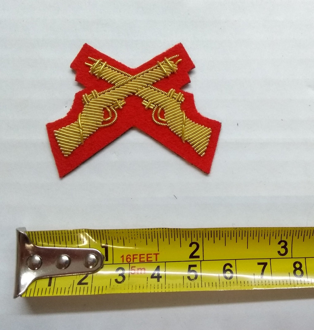 Mess Kit Badge Skill at Arms on Red British Hand Embroidered Arm Patch