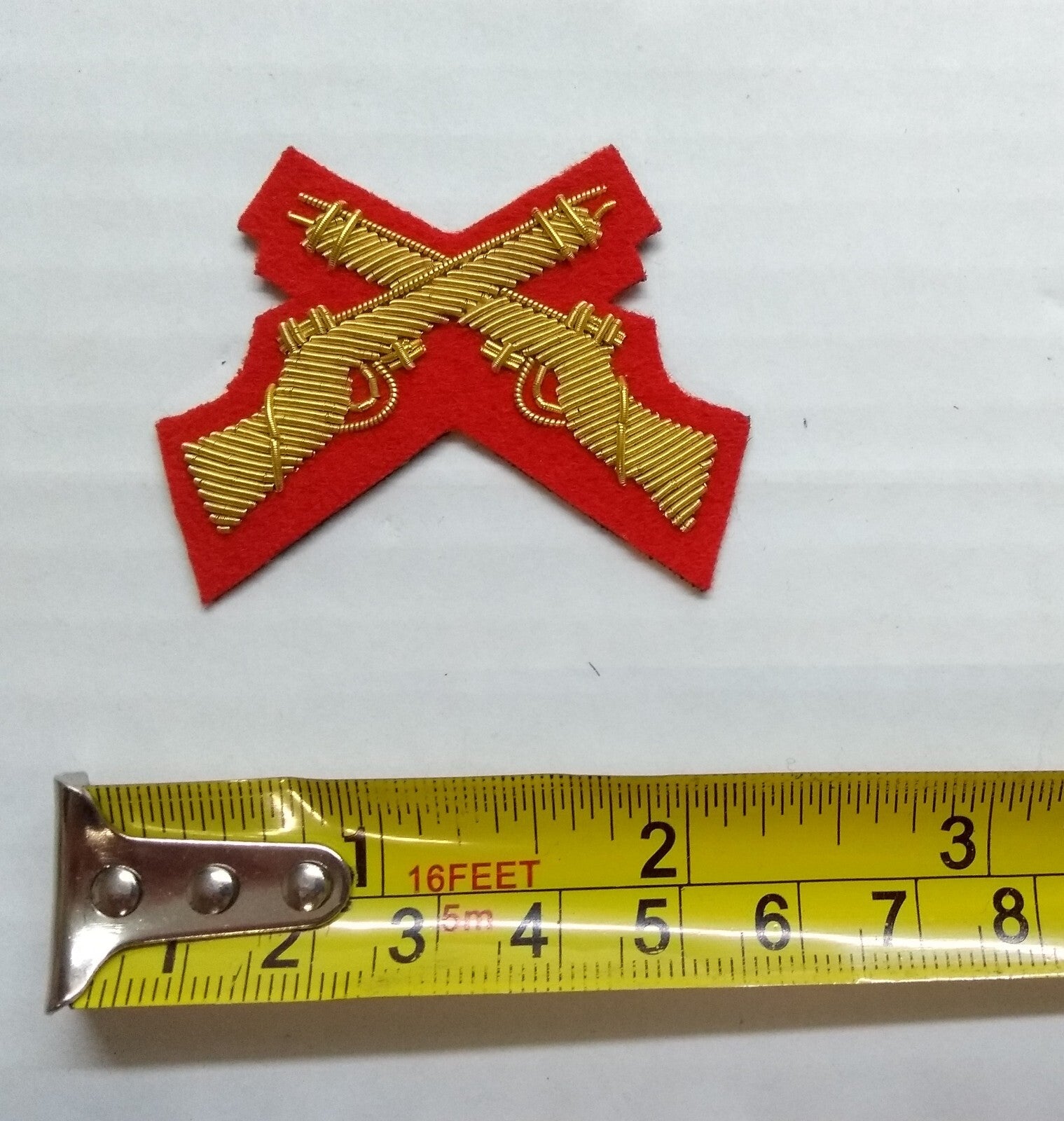 Mess Kit Badge Skill at Arms on Red British Hand Embroidered Arm Patch