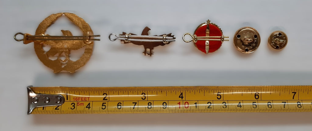 Badges and Buttons British Made 17 Piece Set For Collectors