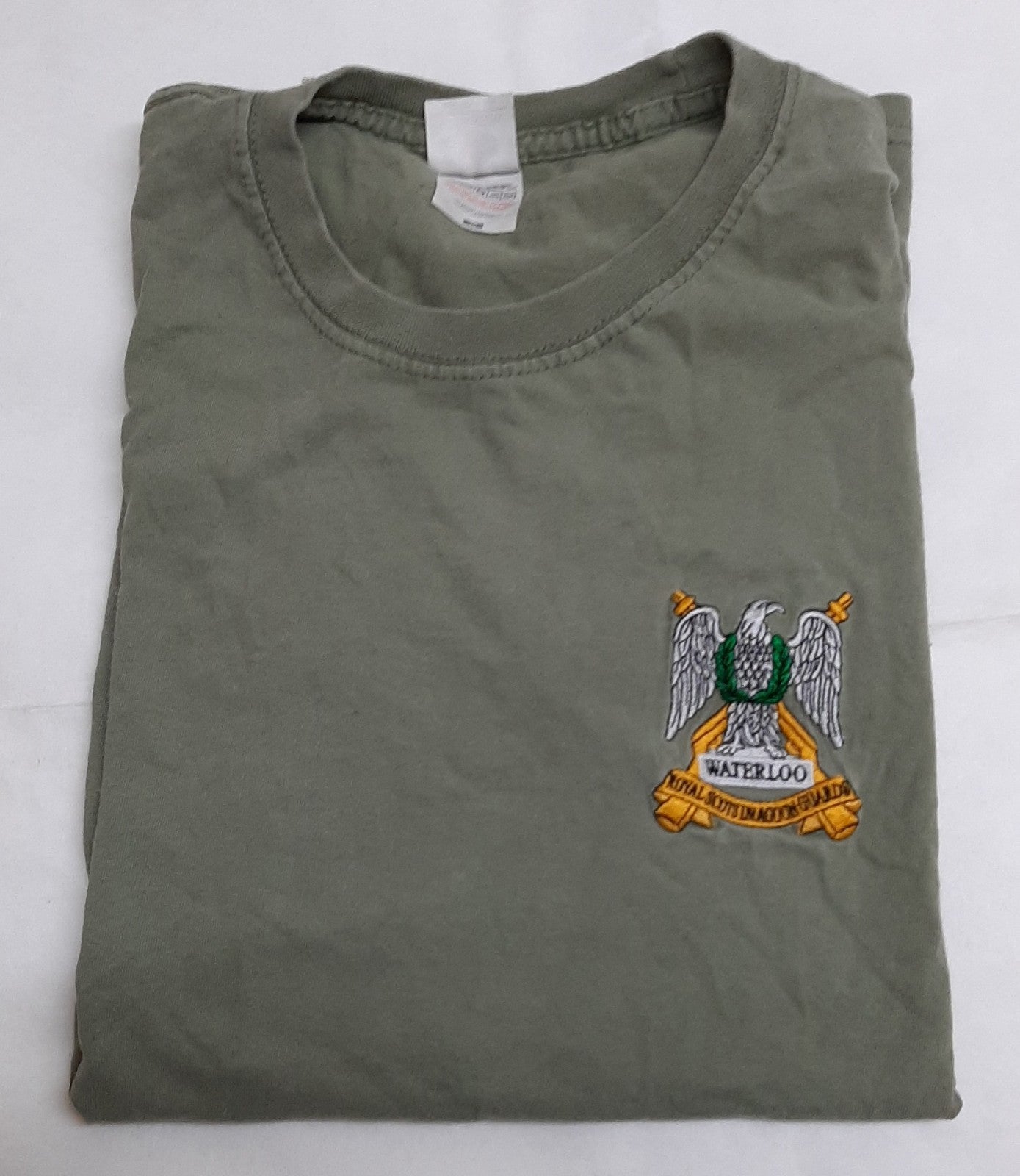 RSDG T-Shirt Used Green Short Sleeve Top Royal Scots Dragoon Medium