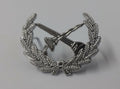 Sword & Scabbard Crossed Chrome Prong Back Obsolete Pattern- NEW