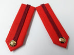 SNR Rank Gorgets Scarlet Red Melton & Maroon Braid Detail For Senior Officers