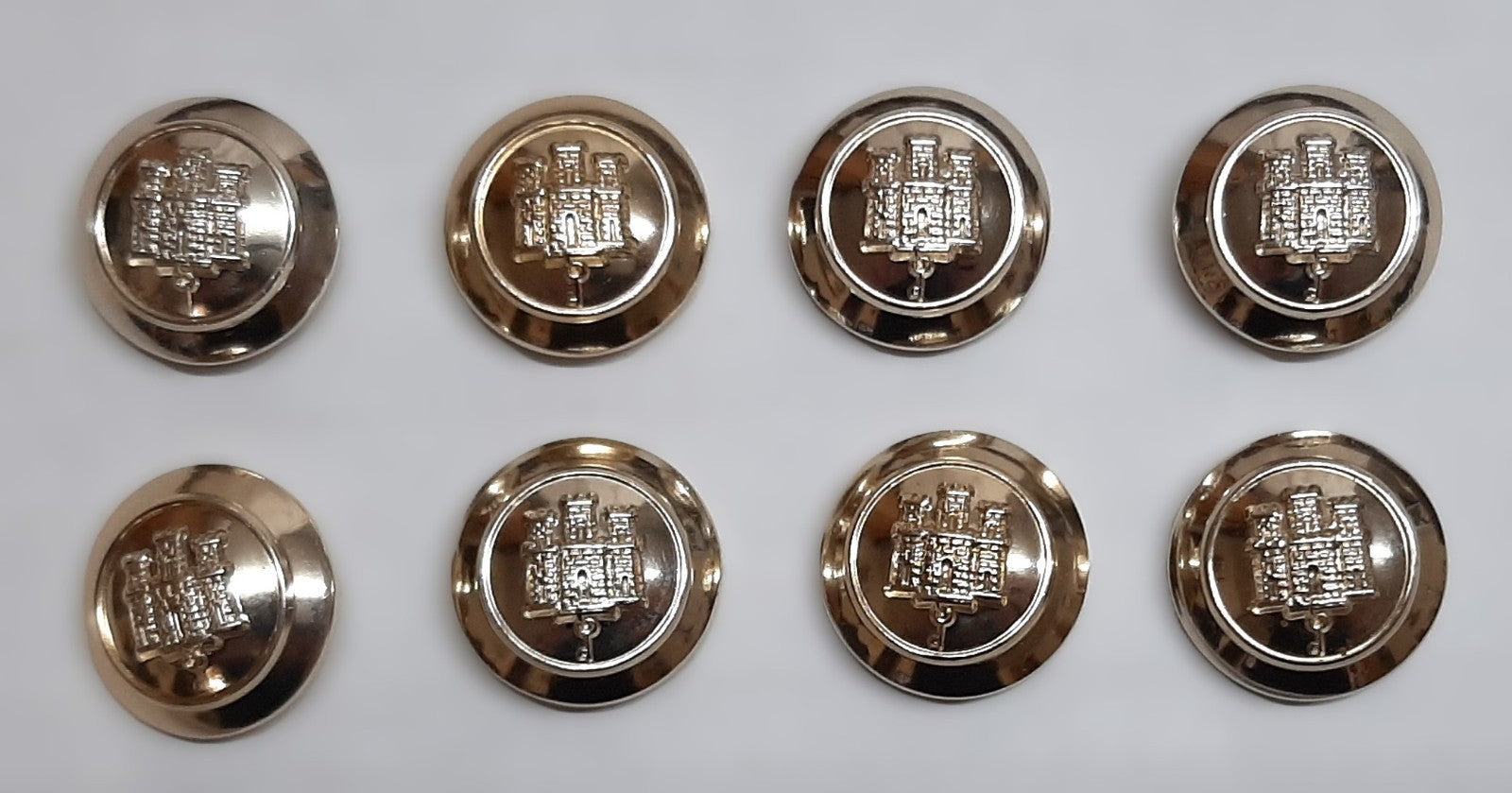 Royal Gibraltar Regiment No2 Ring Back Button Set British Army Insignia O/R