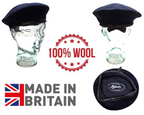 Navy Blue Beret Cap British Pattern By Hobsons All Sizes NEW