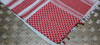 100% Cotton Shemagh / Arab Scarf / Pashmina / Wrap / Sarong. Red & White - NEW
