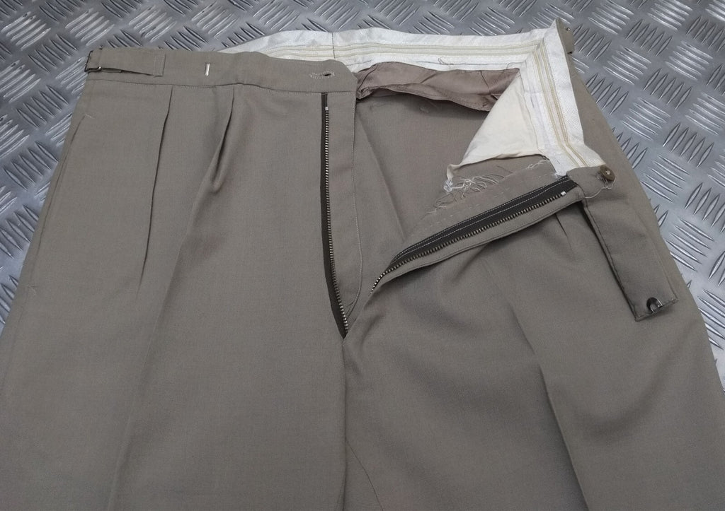 Vintage Fawn Trousers British Old Pattern Lightweight Dress Trousers