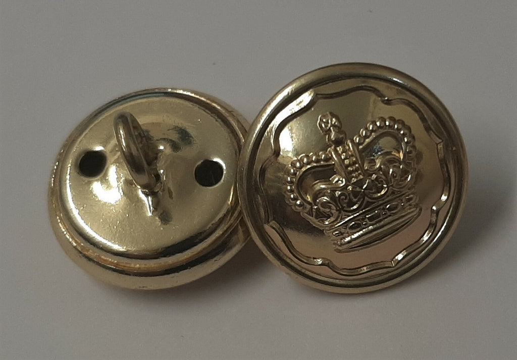 Genuine British Issue Royal Crown And Border Buttons 2 Pairs ASBT294