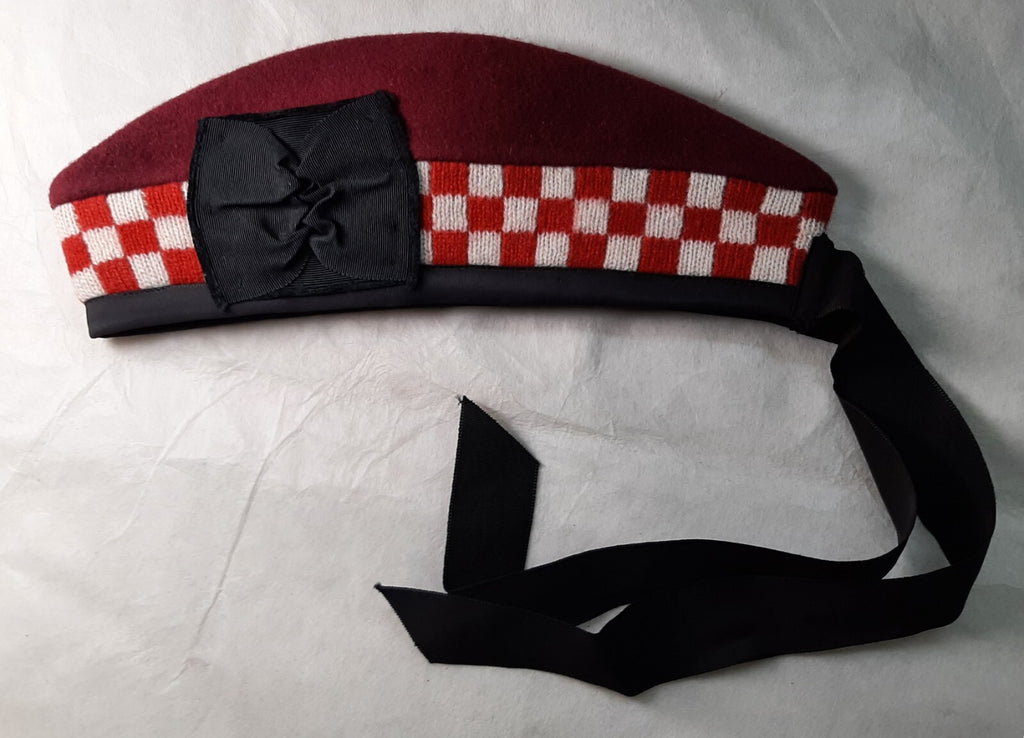 Glengarry Maroon British Army Pattern Scottish Dress Headwear Made in Scotland