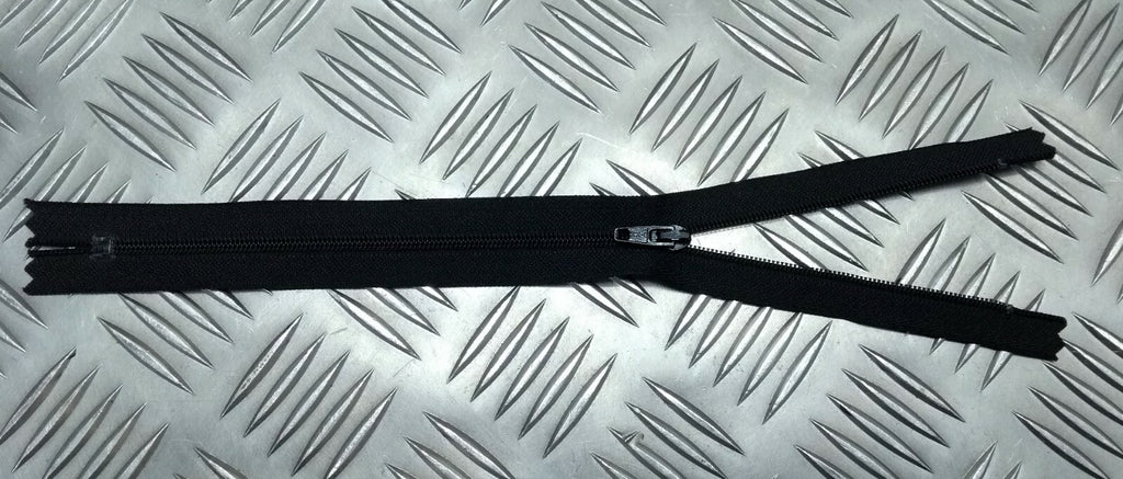 Mil-Spec YKK Zip Zipper Black 25cm Closed End