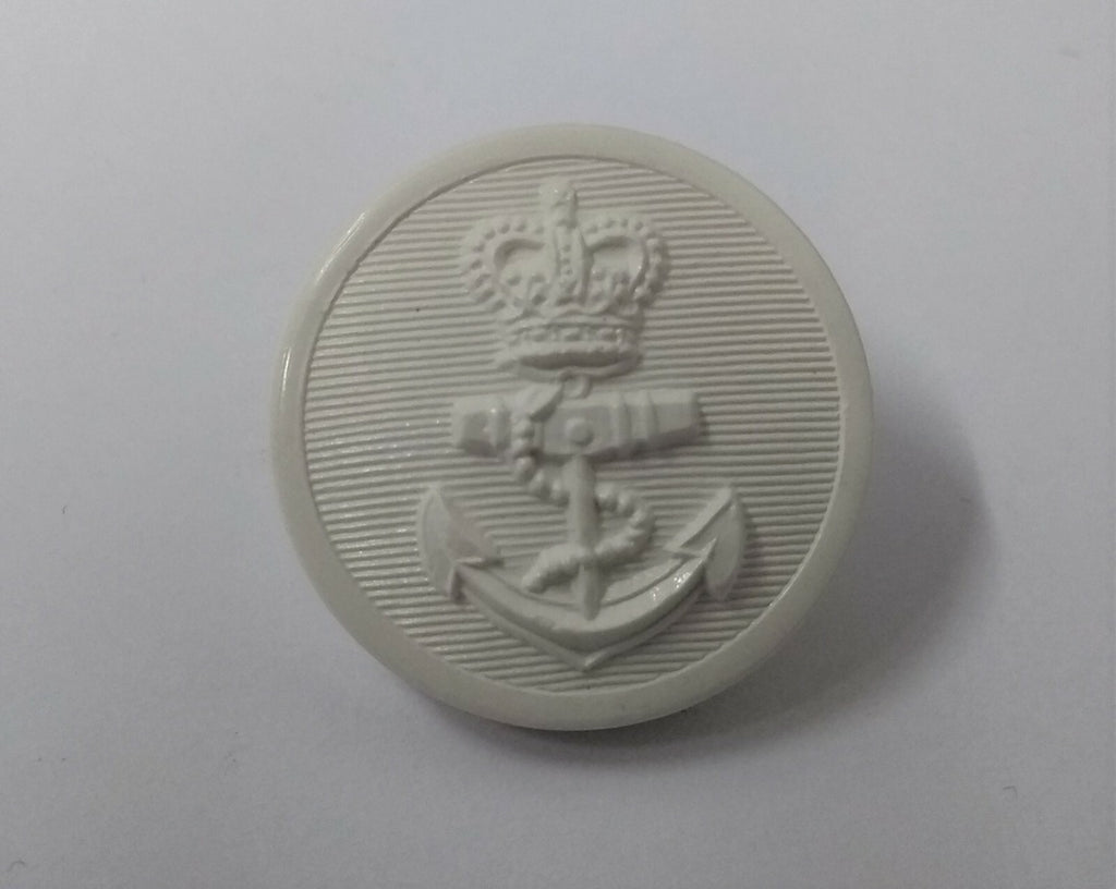 Genuine British Royal Navy RN White Nylon Issue Dress Buttons 36L X 10 NEW
