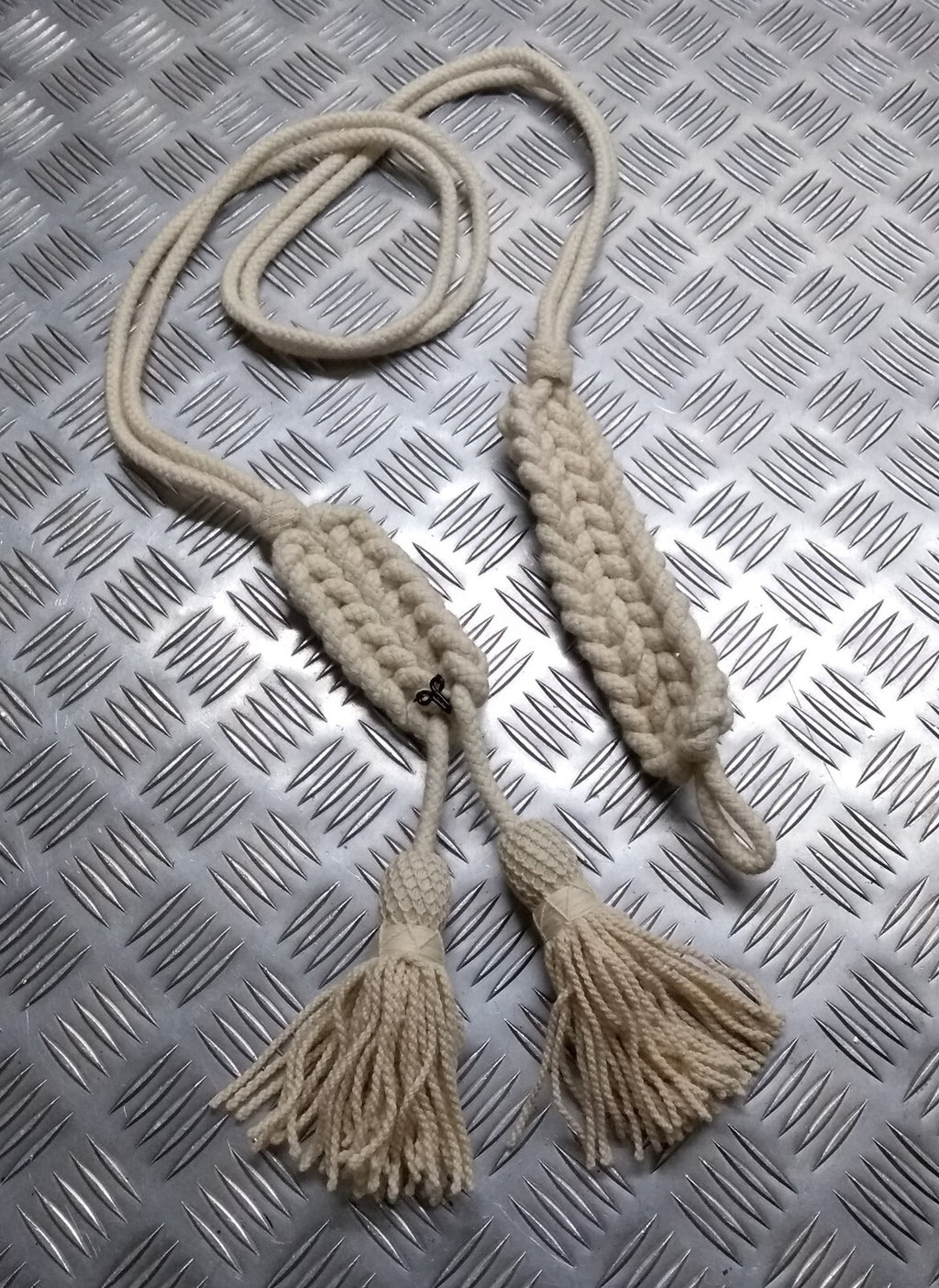 Bandsman / Bugle Shoulder Cord 7mm Thick Off White Colour NEW