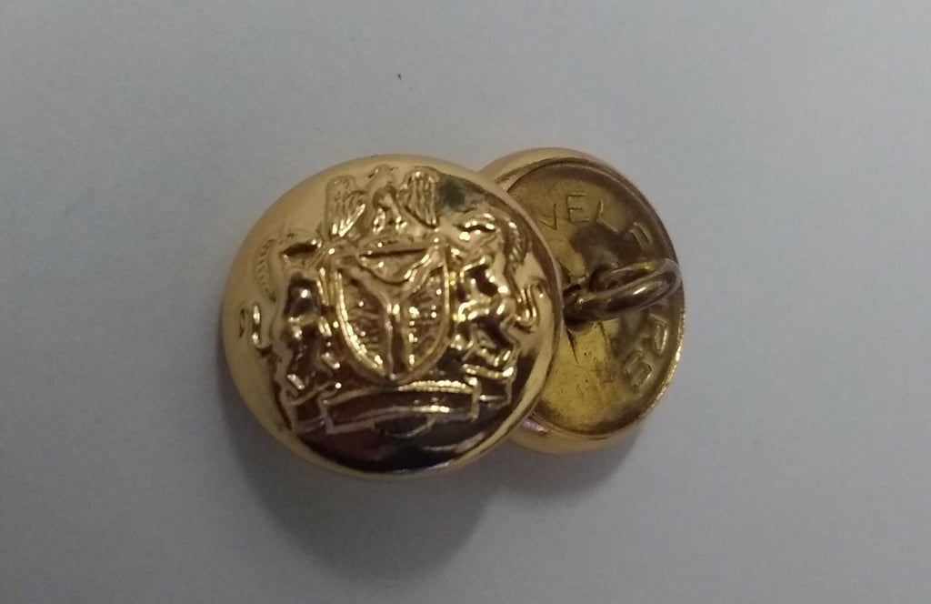 Nigerian Unity and Faith Gold Ring Buttons 13mm x10