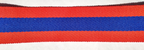 Red Blue Red 64mm Stable Belt Material Genuine British Made / Sold by 50cm