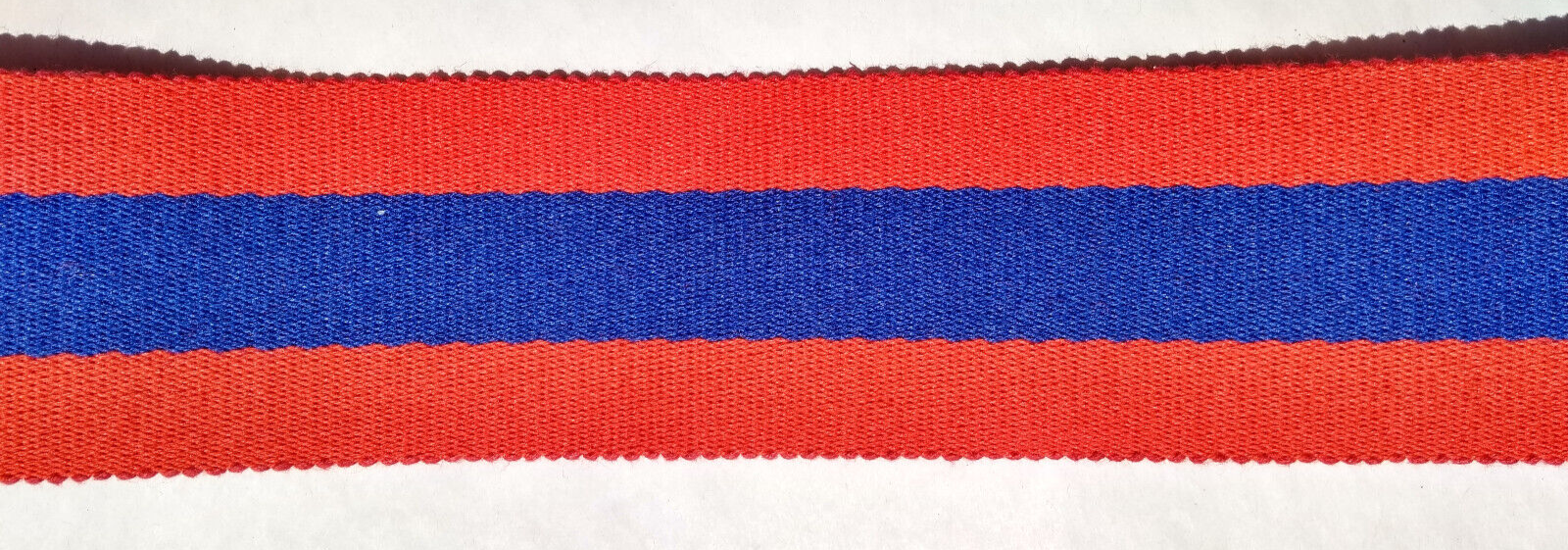 Red Blue Red 64mm Stable Belt Material Genuine British Made / Sold by 50cm