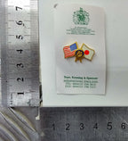 Rotary International Club Twin Flags Metal Lapel Pin Badges Set of 8 - NEW