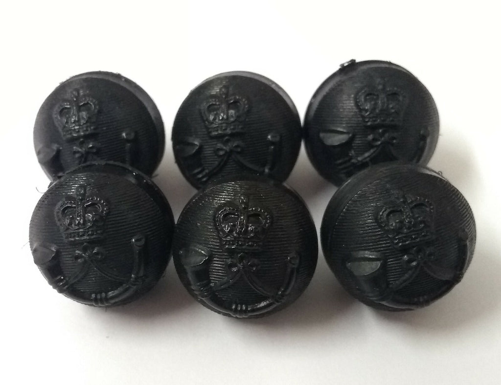 British Army Royal Green Jackets Officer Dress Black Ball Buttons 28L