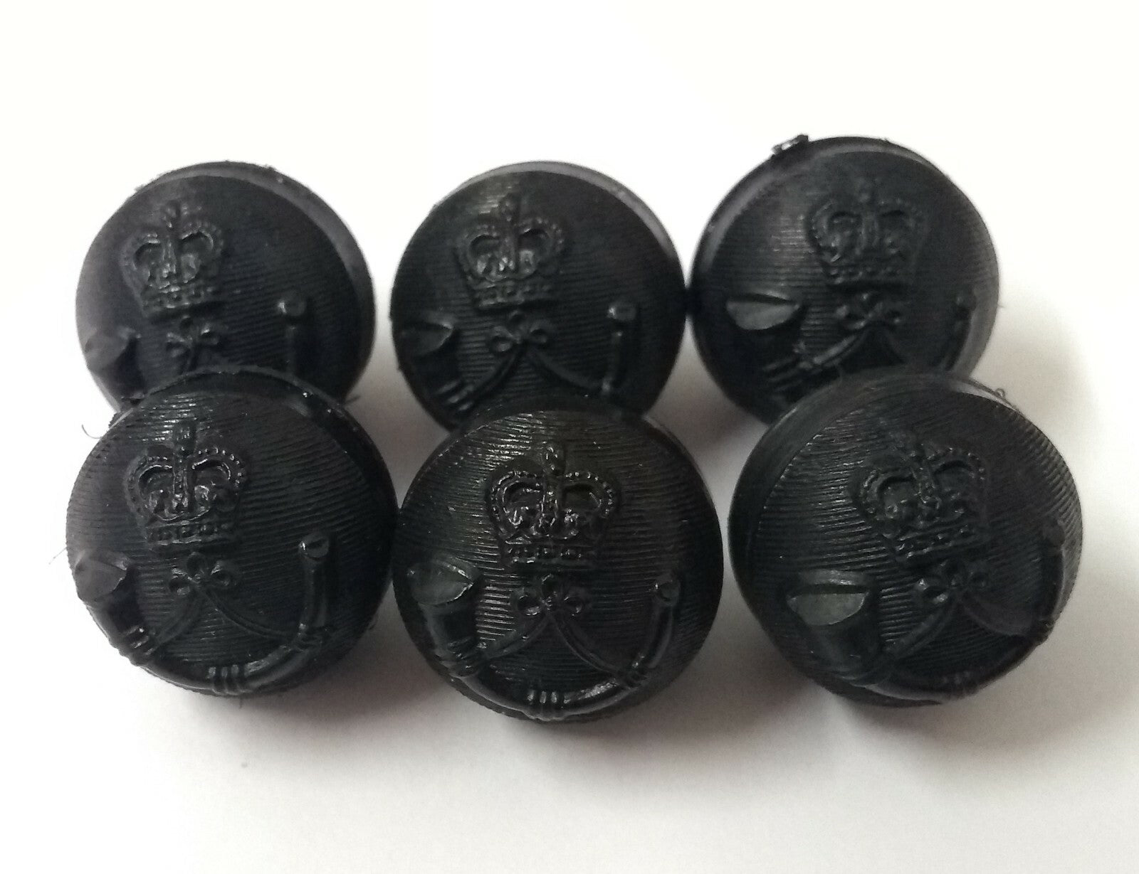 British Army Royal Green Jackets Officer Dress Black Ball Buttons 28L