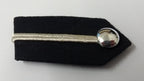 Uniform Gorgets Collar Tabs With Silver Braiding Plain Buttons Press-stud Backs