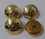 Artillery Insignia Buttons No Crown 40L 25.4mm Gold Anodised Ring Backed Cannon